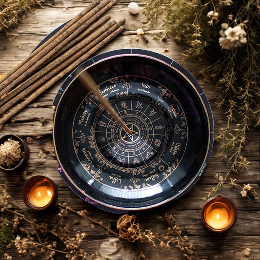 Wheel of the Year Ceramic Incense Holder