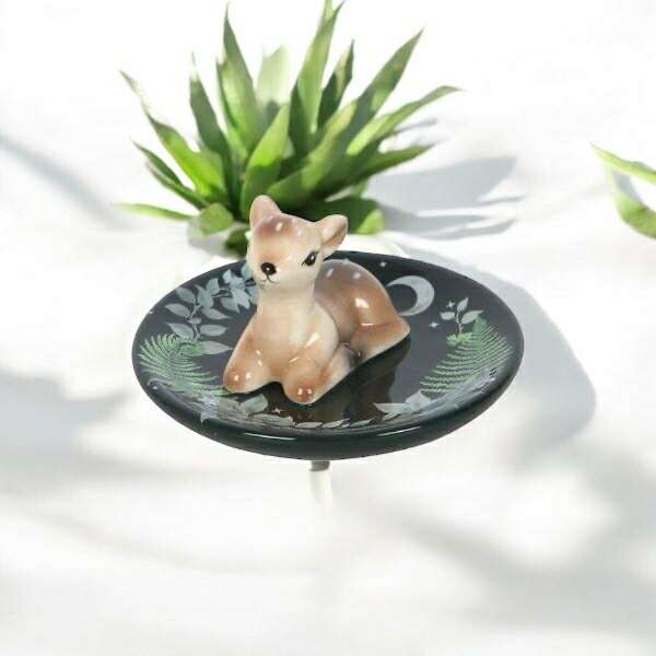 Elegant Fawn Ceramic Trinket Dish – Woodland Charm for Your Treasures