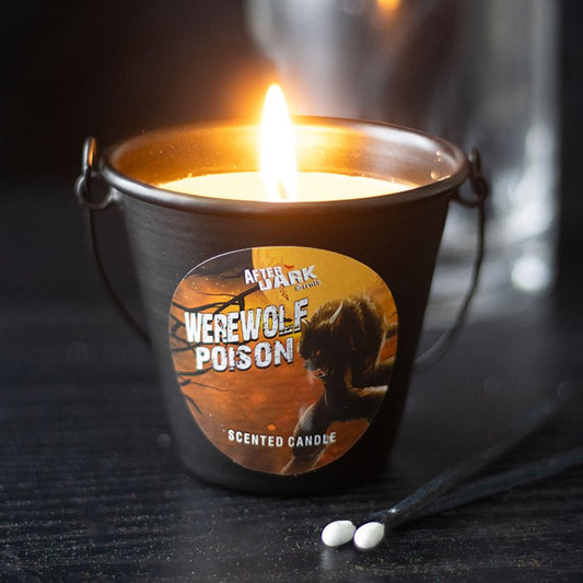Werewolf Poison Scented Candle – Vanilla Fragrance, Metal Bucket Holder