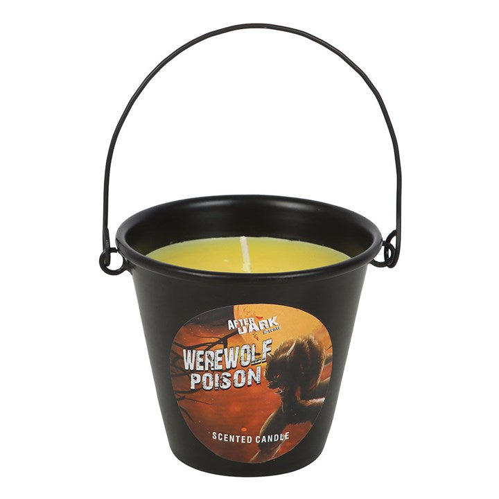 Werewolf Poison Scented Candle – Vanilla Fragrance, Metal Bucket Holder