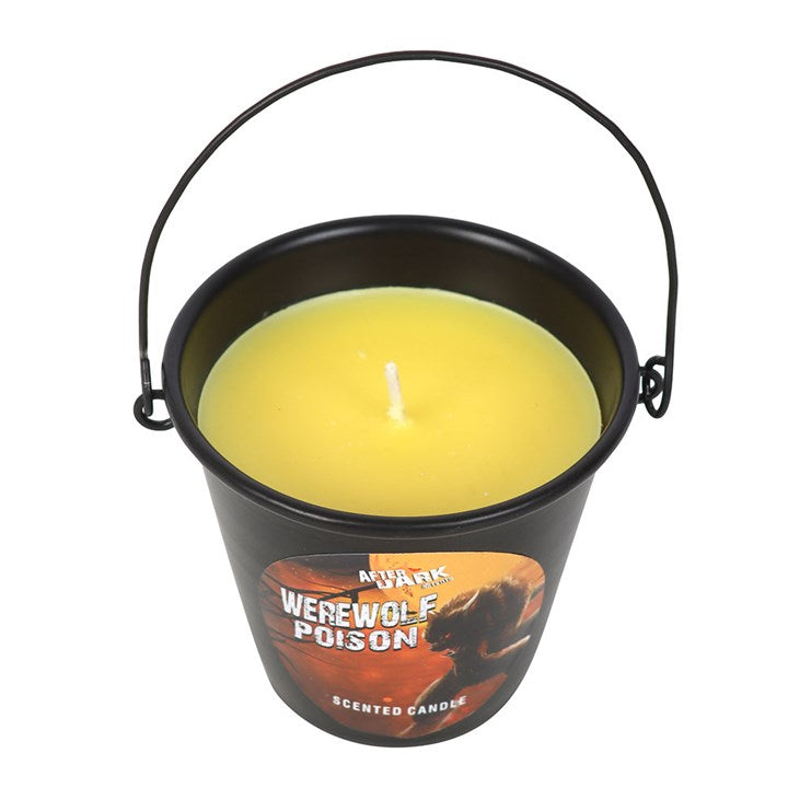 Werewolf Poison Scented Candle – Vanilla Fragrance, Metal Bucket Holder
