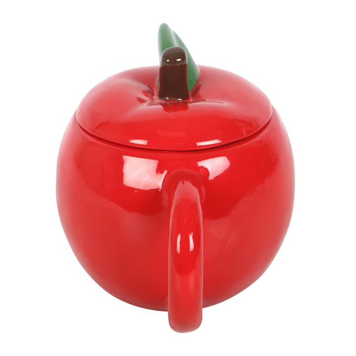 Apple-Shaped Ceramic Mug with Lid – Fun & Quirky Gift for Teachers and Foodies