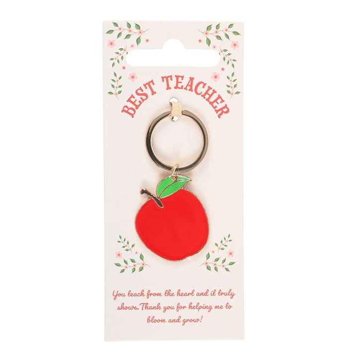 Apple-Shaped Enamel Teacher Keyring – A Sweet Thank You Gift