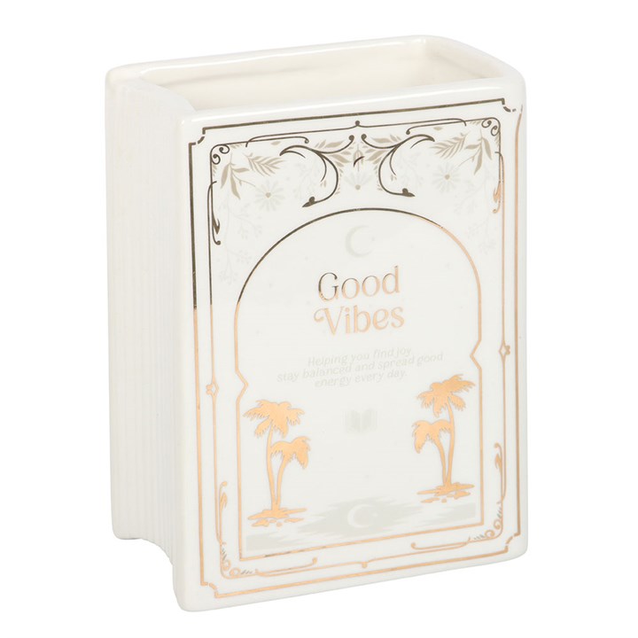 White Ceramic Book Vase – Elegant Literary-Inspired Home Décor