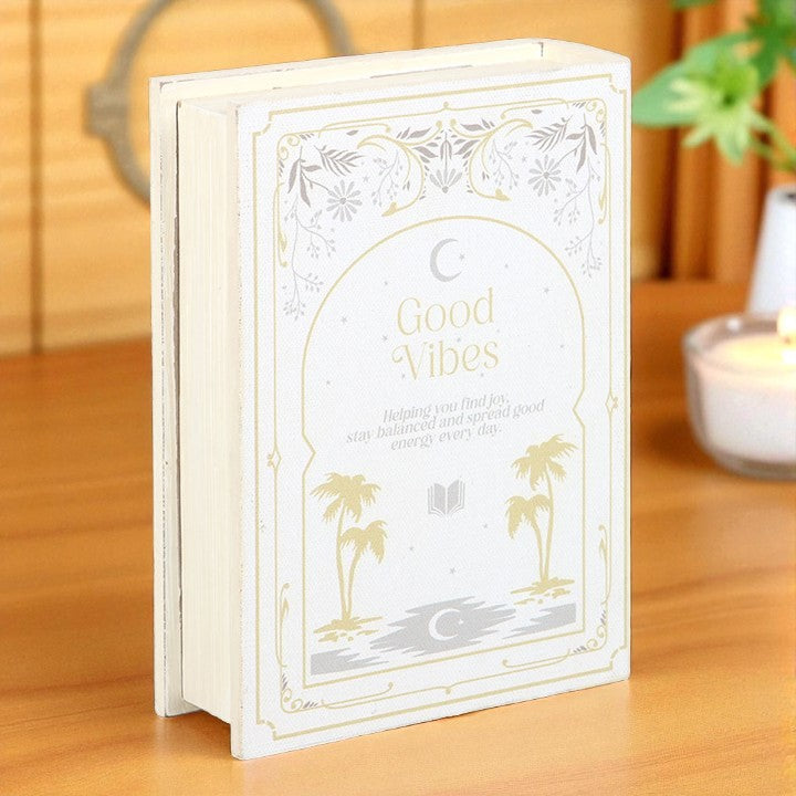 Book Spine Storage Box with Gold Detailing – Elegant Decorative Storage
