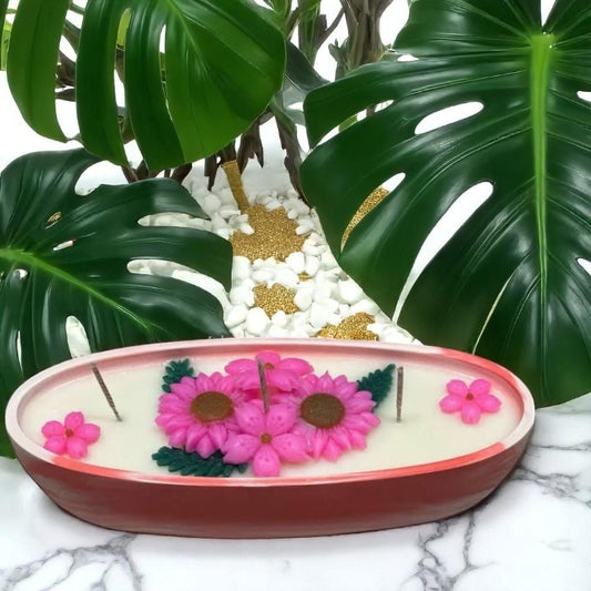 🕯️ Cherry Ripple – Artisan Statement Candle (One-of-a-Kind)