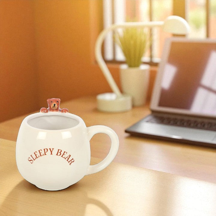 Sleepy Bear 3D Ceramic Mug – Cosy Morning Companion
