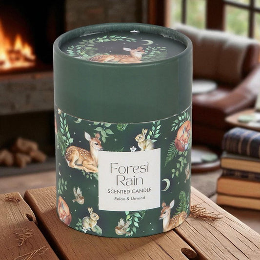 Forest Rain Candle with Wooden Lid – 28-Hour Burn Time