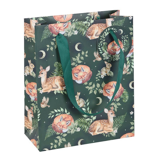 Forest Animal Print Paper Gift Bag – Sturdy & Reusable