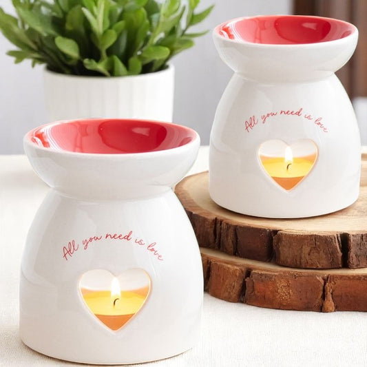 ❤️ All You Need Is Love – Ceramic Oil Burner & Wax Warmer