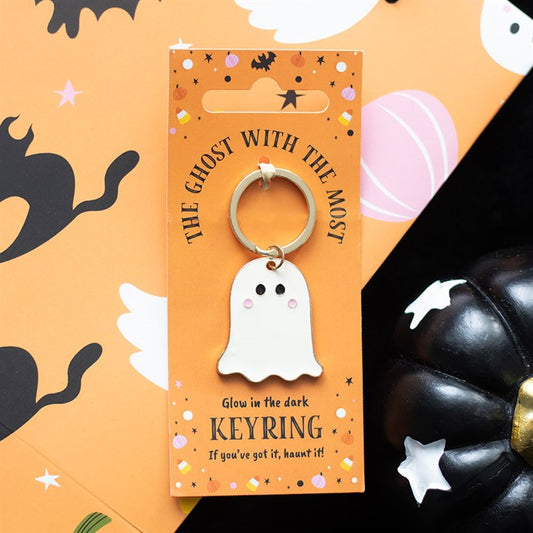 Glow-in-the-Dark Ghost Keyring – The Ghost with the Most