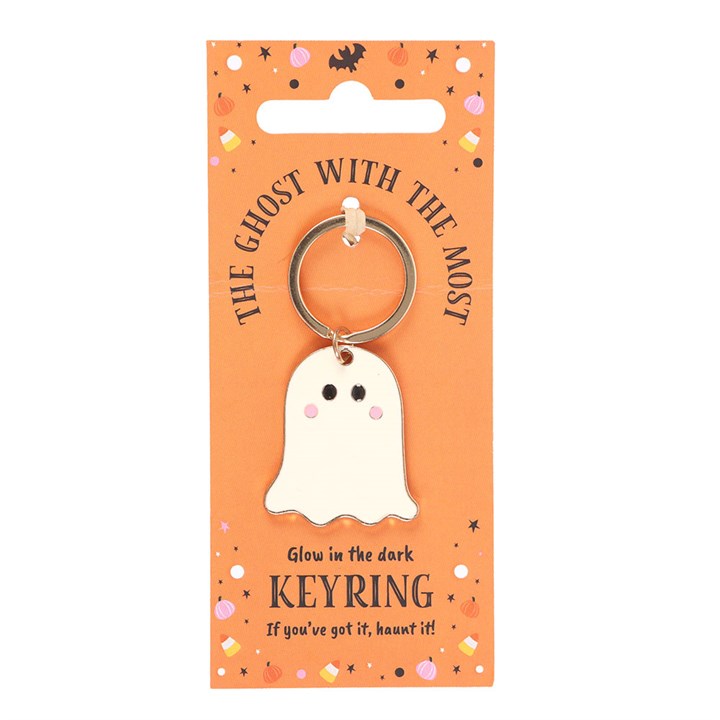 Glow-in-the-Dark Ghost Keyring – The Ghost with the Most