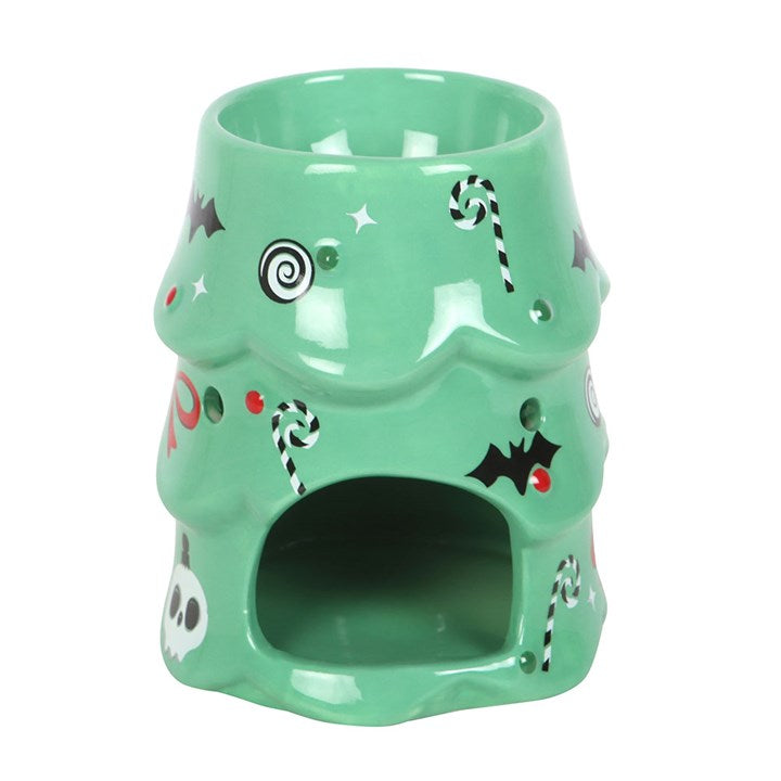 Spooky Christmas Tree Oil Burner & Wax Warmer – Gothic Festive Decor