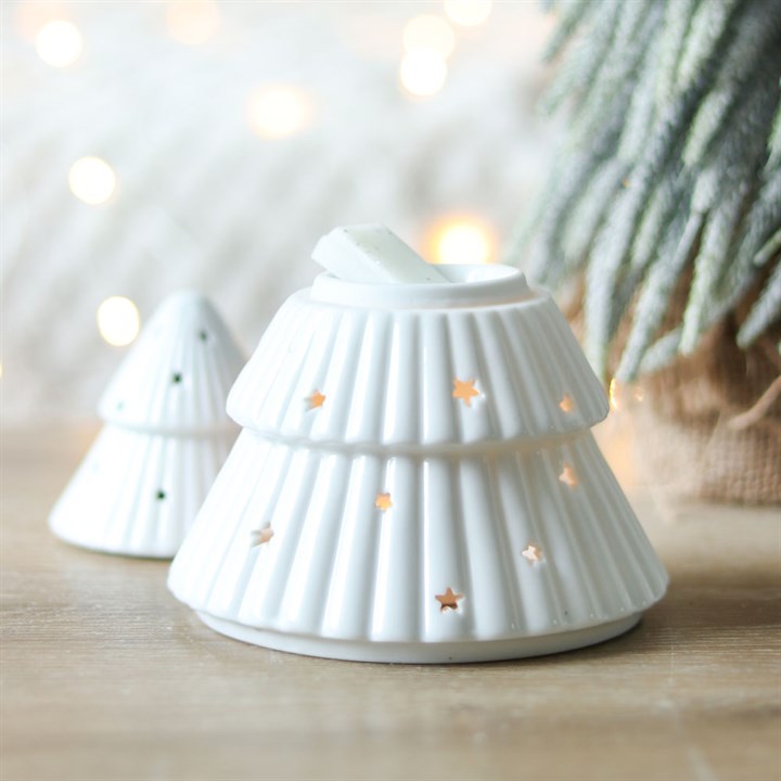 Christmas Tree Oil Burner & Wax Warmer – Festive Ceramic Fragrance Holder