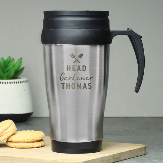 Personalised "Head Gardener" Travel Mug