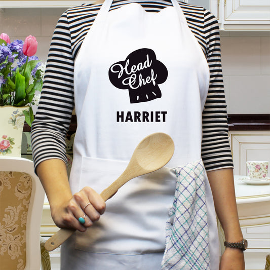 Personalised "Head Chef" Apron – Custom Name Gift for Him or Her