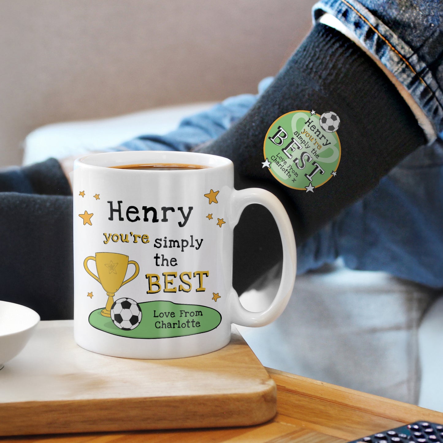 Personalised ‘Simply The Best’ Mug & Socks Gift Set