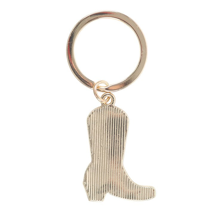 Girly Pink Cowboy Boot Keyring – ‘Life Is a Rodeo’ Gift