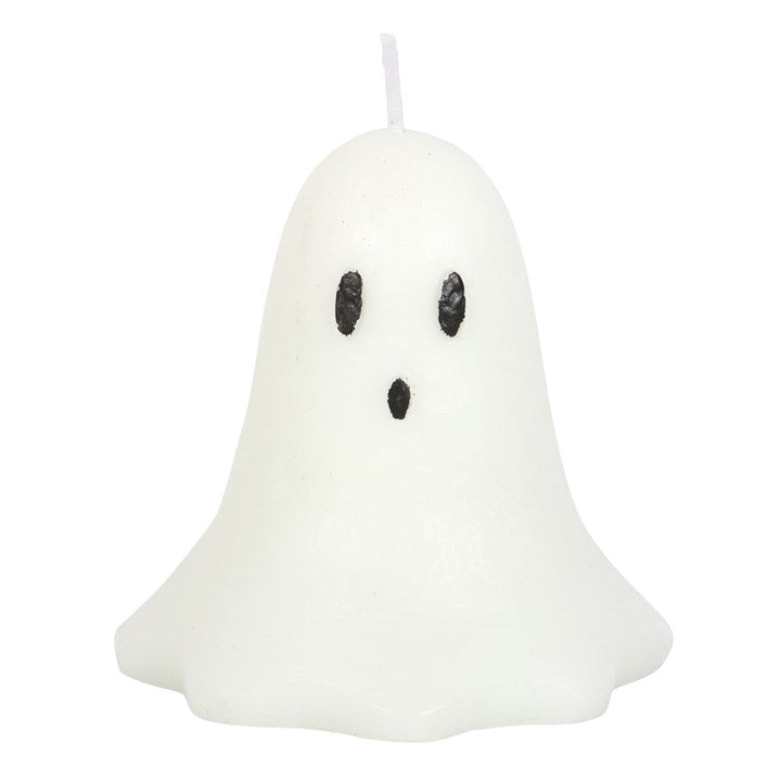 10cm Unscented Ghost Candle – Spooky Halloween Decoration