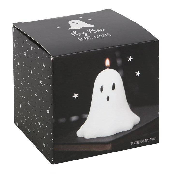 10cm Unscented Ghost Candle – Spooky Halloween Decoration