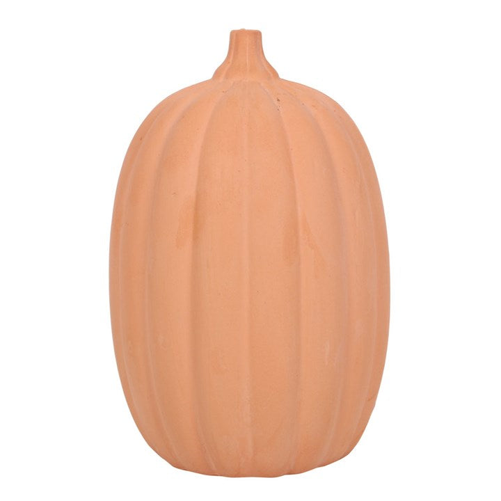 23cm Terracotta Pumpkin Ornament – Halloween Décor