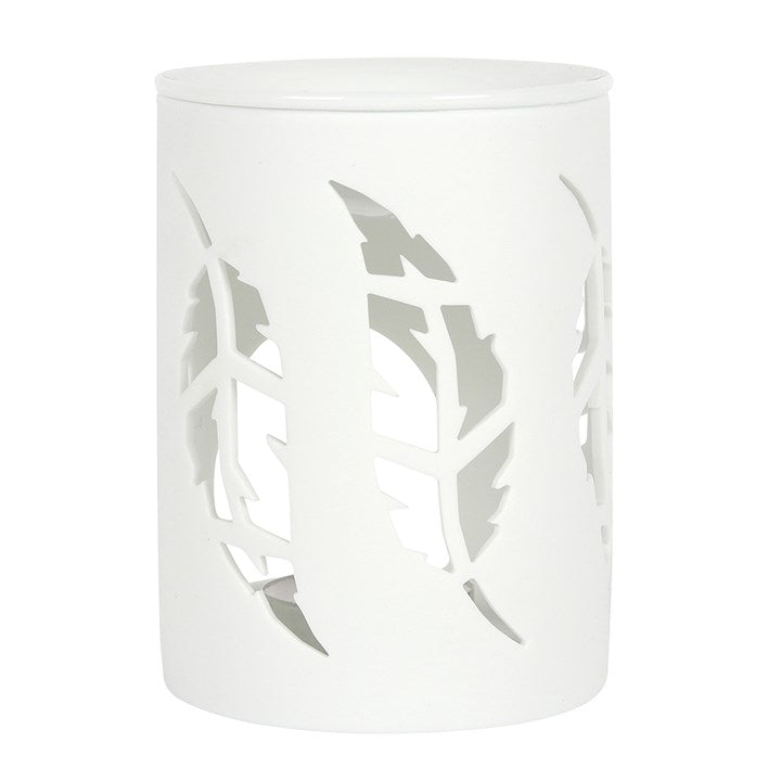 White Feather Cut Out Oil Burner – Elegant Fragrance & Cosy Glow