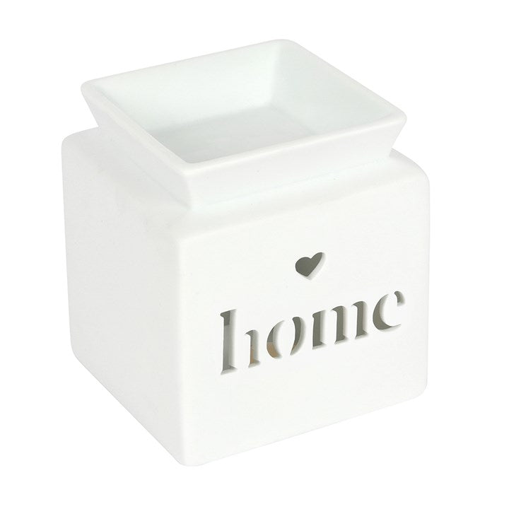 White Home Cut Out Oil Burner – Fragrant, Heart-warming Décor