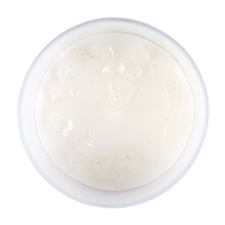 Virgo Zodiac Candle with Clear Quartz Crystals – Sandalwood & Patchouli