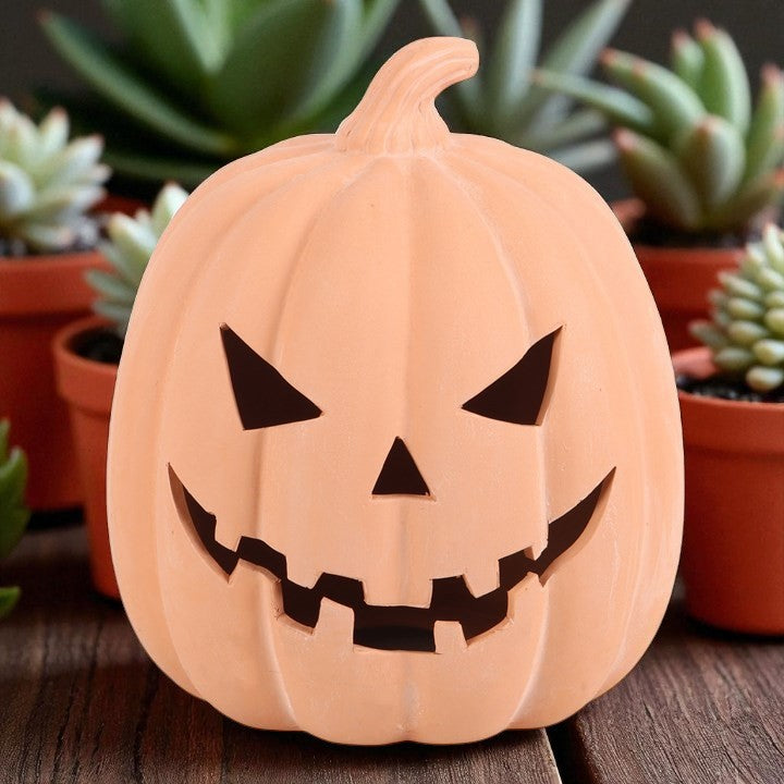 22cm Terracotta Pumpkin Ornament – Reusable Halloween Decoration