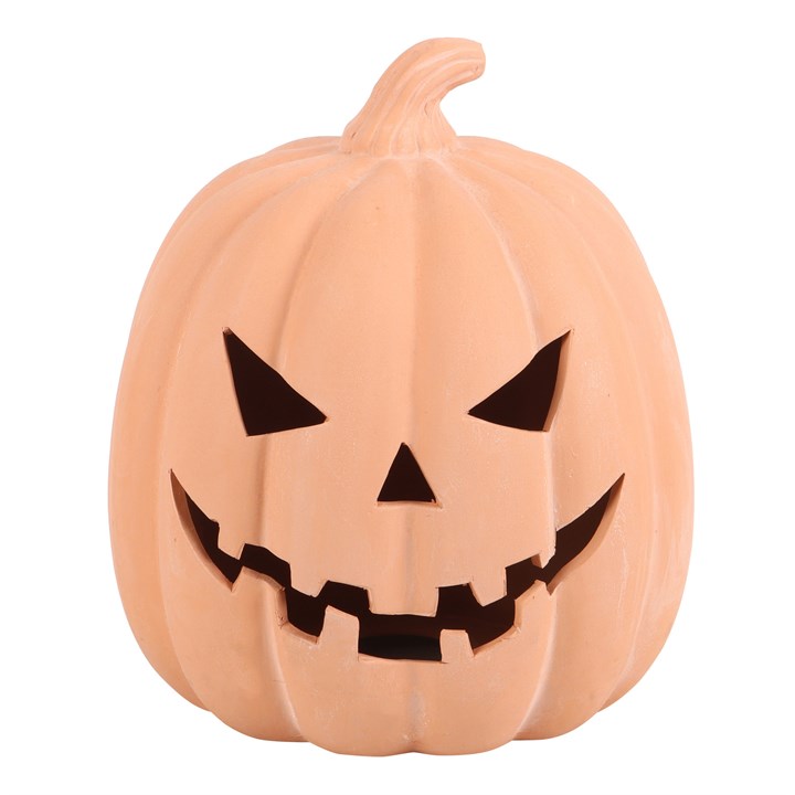 22cm Terracotta Pumpkin Ornament – Reusable Halloween Decoration
