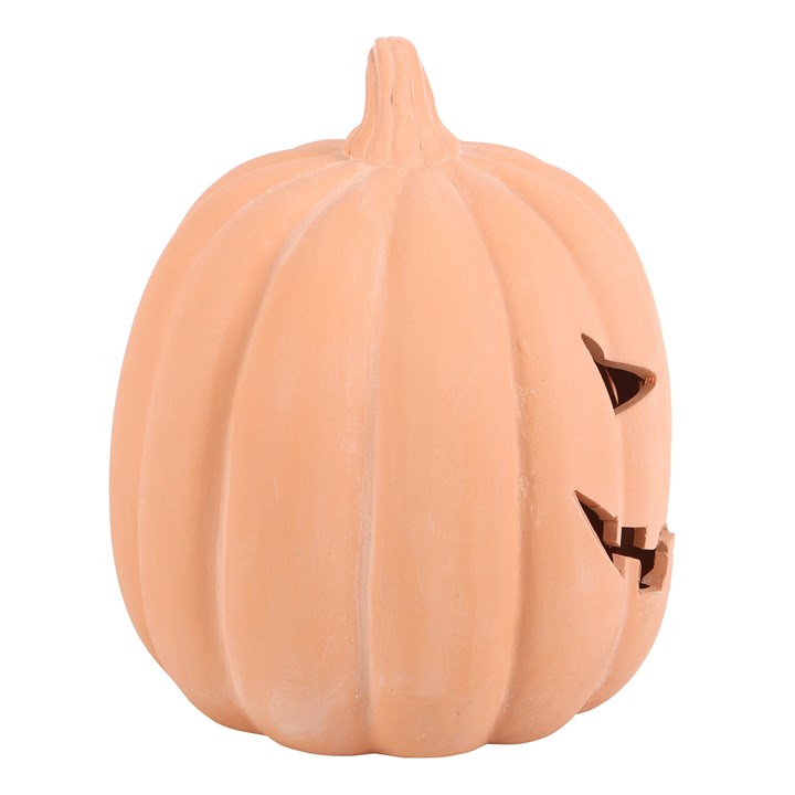 22cm Terracotta Pumpkin Ornament – Reusable Halloween Decoration