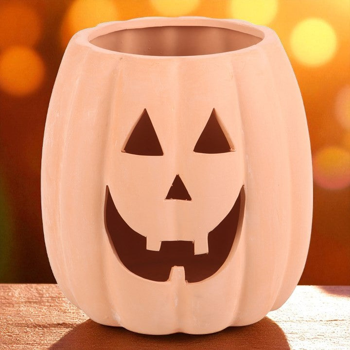 25cm Terracotta Cut Out Pumpkin Decoration