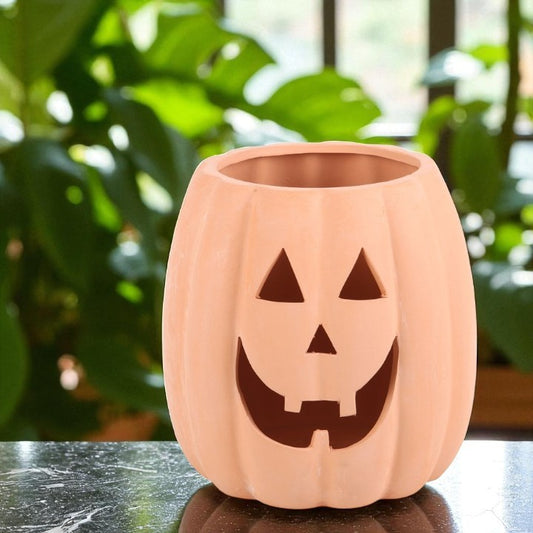 25cm Terracotta Cut Out Pumpkin Decoration