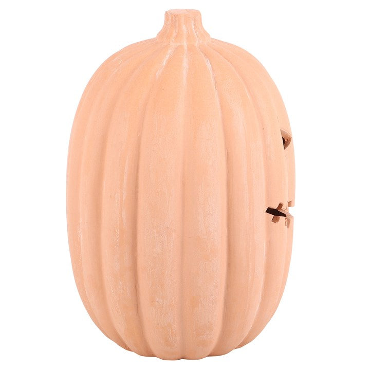 30cm Terracotta Pumpkin Ornament – Halloween Decor