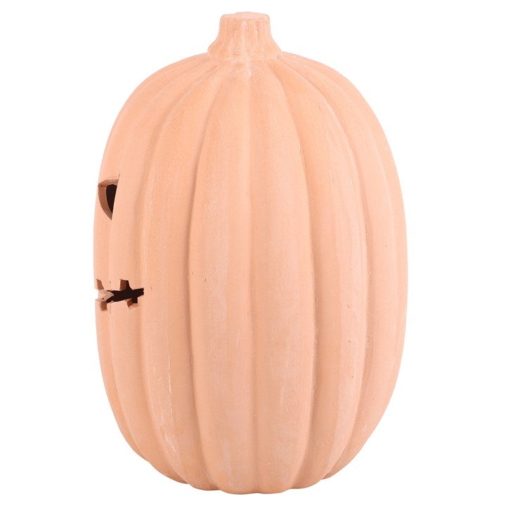 30cm Terracotta Pumpkin Ornament – Halloween Decor
