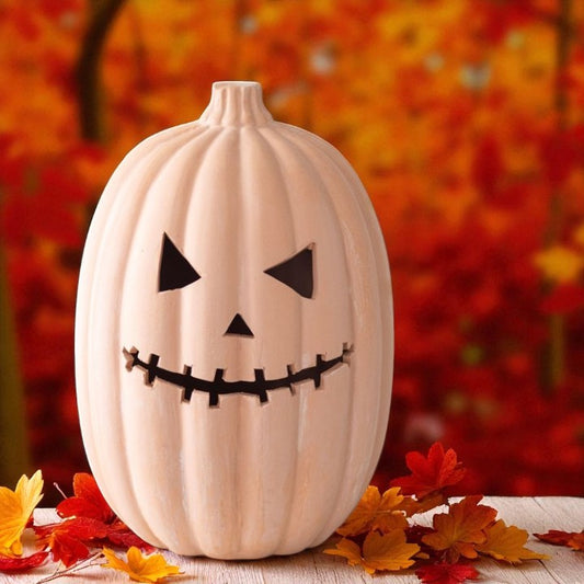 30cm Terracotta Pumpkin Ornament – Halloween Decor