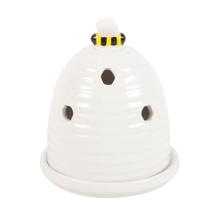 White Beehive Incense Cone Holder – Adorable Nature-Inspired Décor