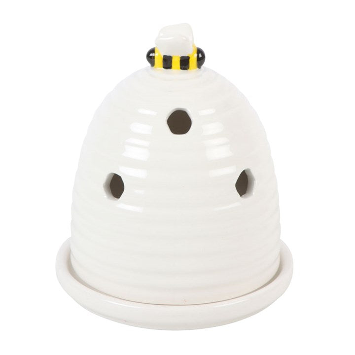 White Beehive Incense Cone Holder – Adorable Nature-Inspired Décor