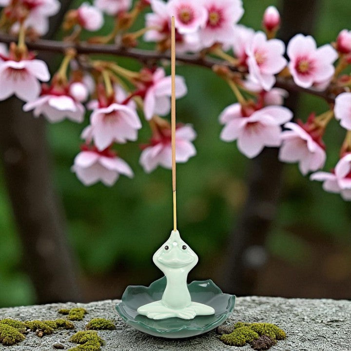 Yoga Frog Incense Stick Holder