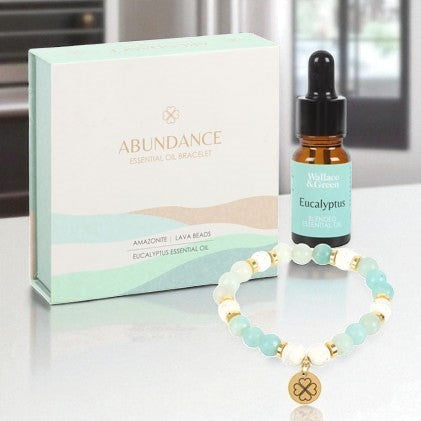 Abundance Amazonite Crystal Essential Oil Bracelet