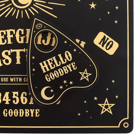 Celestial Talking Board Placemat & Coaster Set – Black & Gold