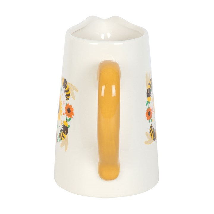 Sunflower & Bee Ceramic Flower Jug