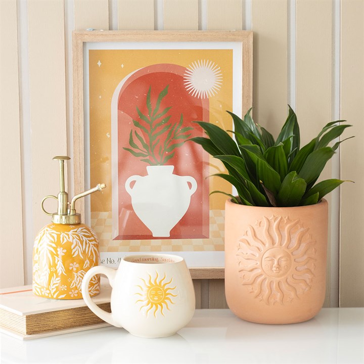 Boho Terracotta Sun Plant Pot