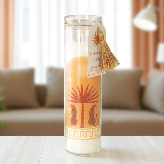 Leopard Palm Sandalwood & Oud Tube Candle