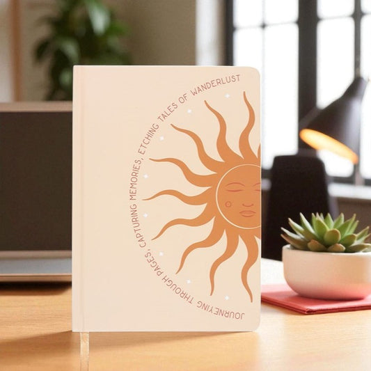 Sun Design A5 Lined Notebook – Capture Your Journey