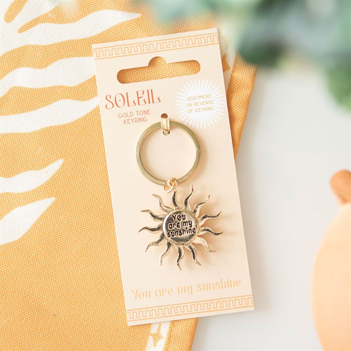 Radiant Sun Keyring – 'You Are My Sunshine'