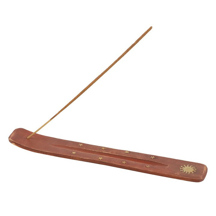Orange Blossom Incense Gift Set with Wooden Ash Catcher – Calm & Comfort