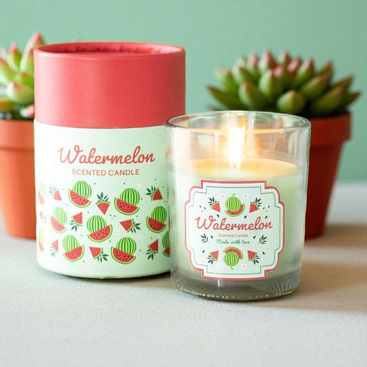Watermelon Scented Candle in Gift Box – 25hr Burn