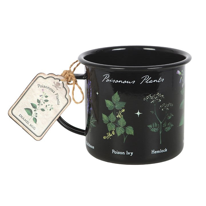 Poisonous Plants Black Enamel-Style Mug – 500ml