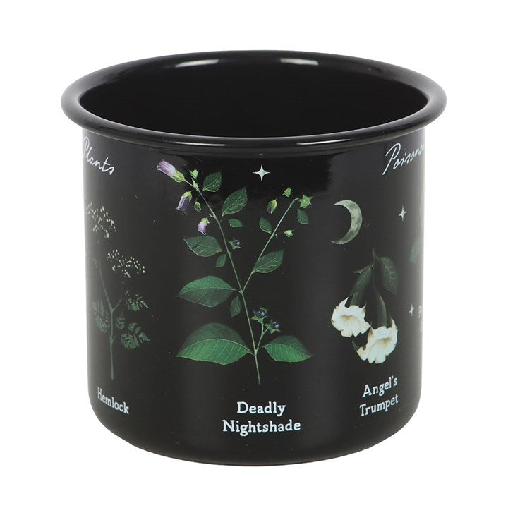 Poisonous Plants Black Enamel-Style Mug – 500ml